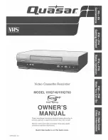 Preview for 1 page of Quasar VHQ-740 User Manual