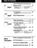 Preview for 4 page of Quasar VV-1330 User Manual