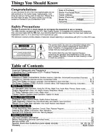 Preview for 2 page of Quasar VV-2507 User Manual