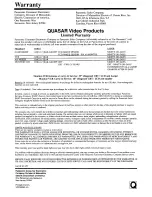 Preview for 28 page of Quasar VV-2507 User Manual