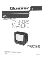 Quasar VV-8213 User Manual preview