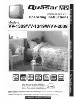Quasar VV1319W MONITOR/VCR Manual preview
