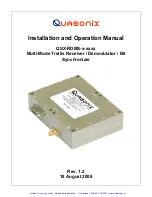 Preview for 2 page of Quasonix QSX-RDMS Series Installation And Operation Manual