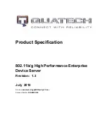 Preview for 1 page of Quatech 802.11B/G Product Specification