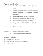 Preview for 2 page of Quatech DSSP-PCIE-100 User Manual