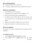 Preview for 3 page of Quatech DSSP-PCIE-100 User Manual