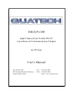 Quatech ESC-100 User Manual preview