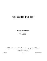 Preview for 1 page of Quatech HS-PCI-100 User Manual