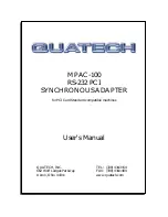 Preview for 1 page of Quatech MPAC-100 User Manual