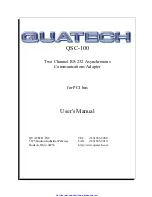 Preview for 1 page of Quatech QSC-100 User Manual