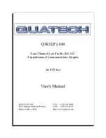 Quatech QSC(LP)-100 User Manual preview