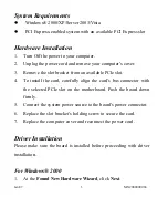 Preview for 3 page of Quatech QSSP-PCIE-100 User Manual