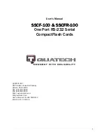 Preview for 1 page of Quatech SSCF-100 User Manual