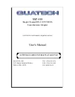 Quatech SSP-100 User Manual preview
