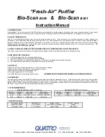 Quatro Bio-Scan B300 Instruction Manual preview