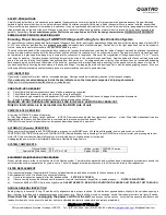 Preview for 2 page of Quatro CollectALL MedEVAC MultiPure PowerStation... Operation & Maintenance Manual