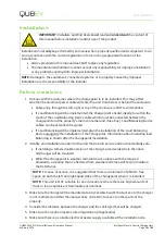 Preview for 11 page of qubev smart EVON0090 Installation & Operation Manual