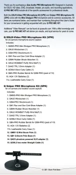 Preview for 2 page of Que Audio Q DSLR-VIDEO PRO KIT User Manual