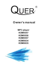 Quer KOM0547 Owner'S Manual preview