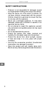 Preview for 8 page of Quer KOM0943 Owner'S Manual