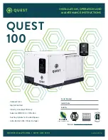 Quest Engineering 100 Installation, Operation And Maintenance Instructions preview