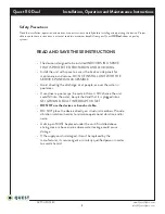 Preview for 3 page of Quest Engineering 110 Dual Installation, Operation And Maintenance Instructions