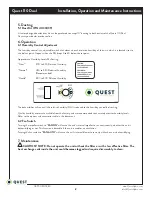 Preview for 8 page of Quest Engineering 110 Dual Installation, Operation And Maintenance Instructions