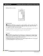 Preview for 9 page of Quest Engineering 70 Installation, Operation And Maintenance Instructions