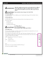 Preview for 7 page of Quest Engineering 876 Installation, Operation And Maintenance Instructions