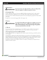 Preview for 9 page of Quest Engineering 876 Installation, Operation And Maintenance Instructions