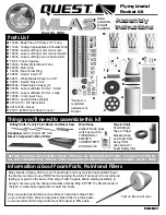 Quest Engineering Flying ModelRocket KitL Assembly Instructions Manual preview