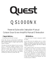 Preview for 1 page of Quest Engineering QS1000NX Instruction Manual