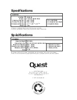 Предварительный просмотр 5 страницы Quest Engineering QS800NX Instruction Manual