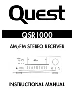 Quest Engineering QSR1000 Instructional Manual preview