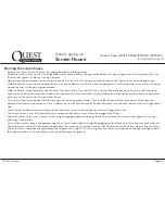 Preview for 3 page of Quest Engineering Screen House 4 Instructions Manual