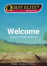 Quest Leisure Products ELITE Bordeaux Pro Easy F1342 Instructions Manual preview