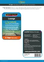 Preview for 3 page of Quest Leisure Products ELITE Bordeaux Pro Lounge F1344 Instructions Manual