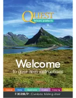 Quest Leisure Products Quest Elite Autograph Cleveland Full Instruction Manual предпросмотр