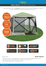 Предварительный просмотр 9 страницы Quest Leisure Products Screen Shelter Instructions Manual