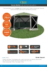 Предварительный просмотр 10 страницы Quest Leisure Products Screen Shelter Instructions Manual