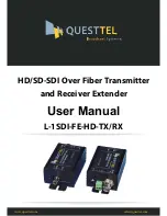 Questtel L-1SDI-FE-HD-TX User Manual preview