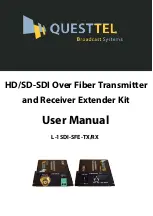 Questtel L-1SDI-SFE-TX/RX User Manual preview