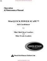 Preview for 1 page of Quick Attach QUICK POWER SCAPE Mini Operation & Maintenance Manual