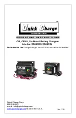 Предварительный просмотр 1 страницы Quick Charge OB Series Operating Instructions Manual