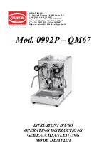 Preview for 1 page of Quick MILL 0992P Operating Instructions Manual