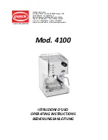 Quick MILL 4100 Operating Instructions Manual preview