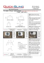 Preview for 1 page of Quick-Sling QSMS1201 Installation