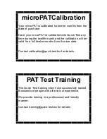 Preview for 2 page of Quick Test microPAT User Manual