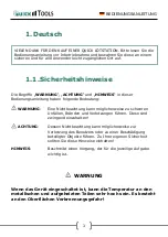 Preview for 5 page of Quick Tools QU861DW User Manual