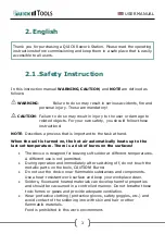 Preview for 15 page of Quick Tools QU861DW User Manual